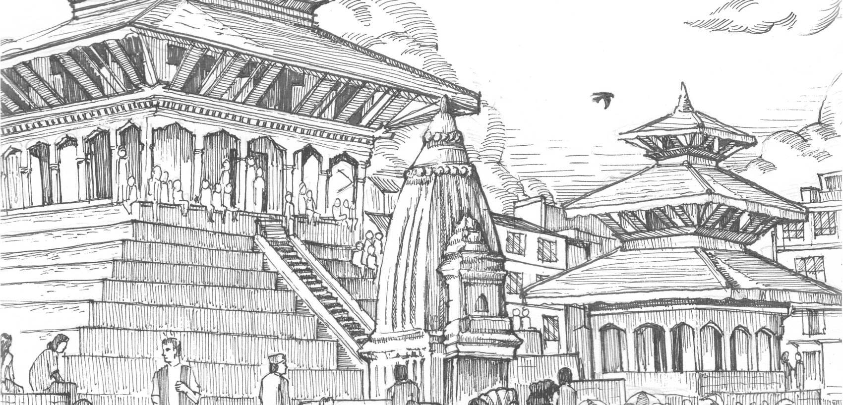 Temple Illustration